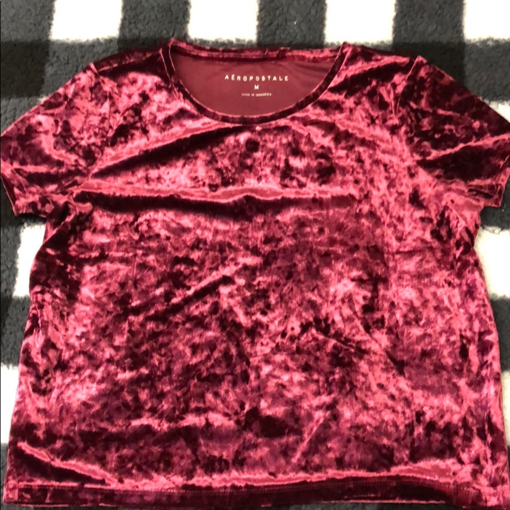Aéropostale red velvet crop top